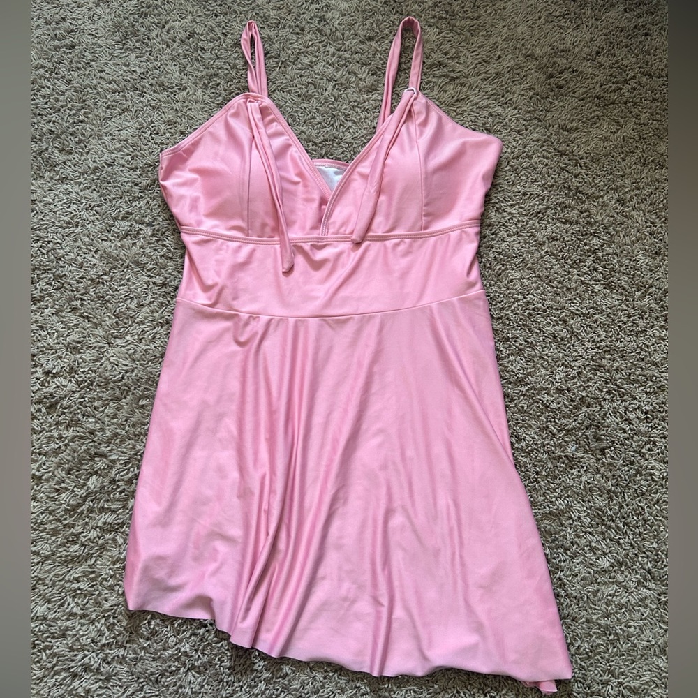 Light pink one piece padded swimsuit